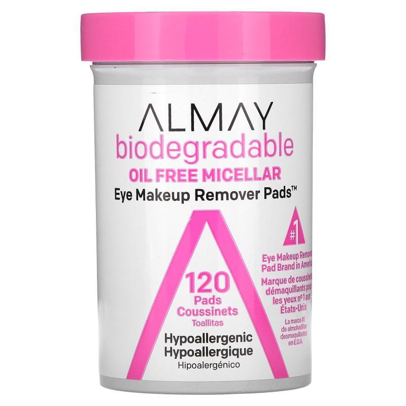Almay,眼部卸妆垫，无油胶束，120 片