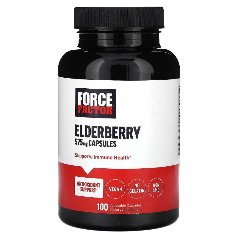 Force Factor,Elderberry , 575 mg, 100 Vegetable Capsules (28