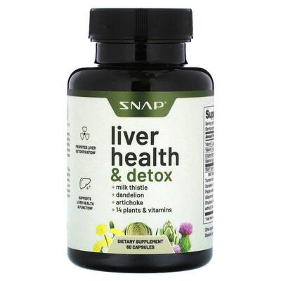 Snap Supplements,Liver Health &amp; Detox, 60 Capsules