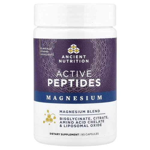Ancient Nutrition,Active Peptides, Magnesium, 90 Capsules