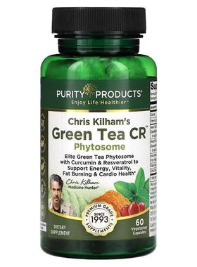 Purity Products,Chris Kilham's Green Tea CR, Phytosome, 60 V