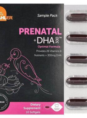 Zahler,Prenatal + DHA 300, 10 Softgels