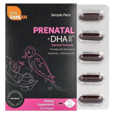 Zahler,Prenatal + DHA 300, 10 Softgels