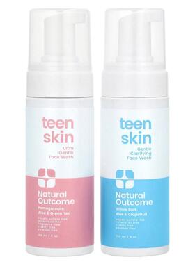 Natural Outcome,Teen Skin, Face Wash Duo, Clarifying Face Wa
