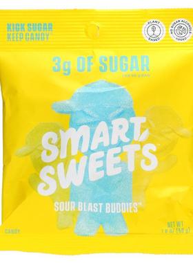 SmartSweets,Sour Blast Buddies，浆果、蓝树莓、酸橙、柠檬、柑