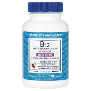 The Vitamin Shoppe,B12, Black Cherry, 1,000 mcg, 120 Lozenge