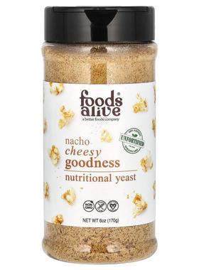 Foods Alive,Nutritional Yeast, Nacho Cheesy Goodness, 6 oz (