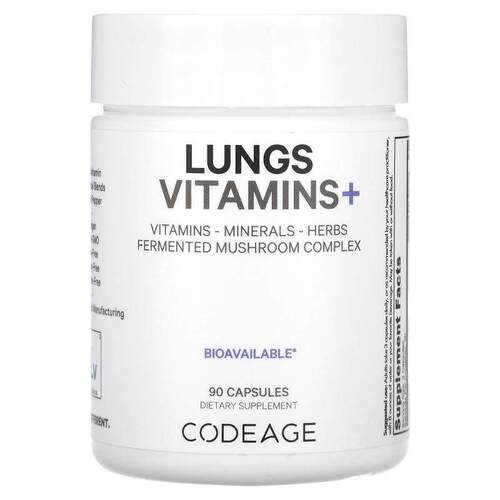Codeage,Lungs，维生素 +，90 粒胶囊