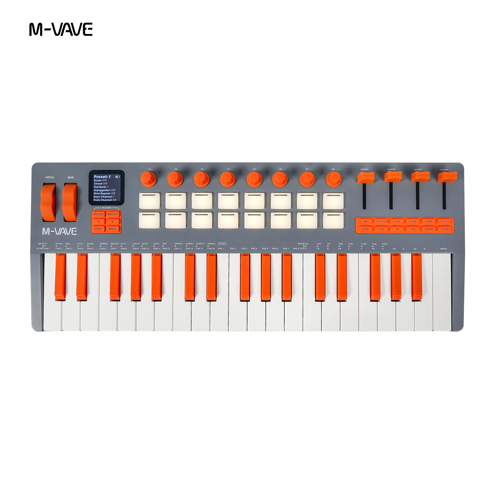 37键MIDI键盘重力度合成器内置音源现场演奏移动便携编曲制作跨境图片