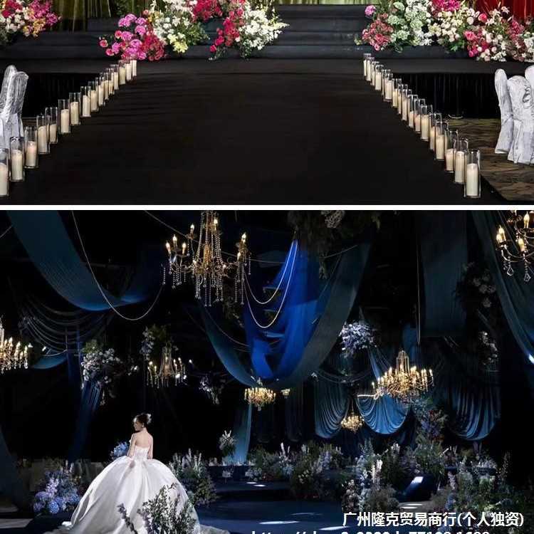 黑色地毯舞台展会布置婚庆婚礼酒店Tt台一次性结婚陶瓷店用耐磨