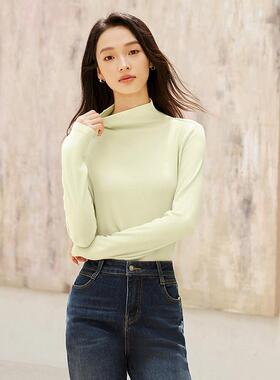 IC美丽诺羊毛混纺修身针织打底衫女2026新款秋冬内搭高级感针织衫