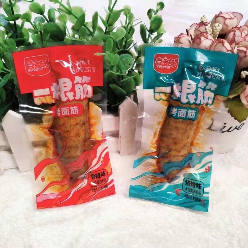 豆多奇一根筋烤面筋500g手撕素肉辣条解馋小吃即食麻辣豆干零食品