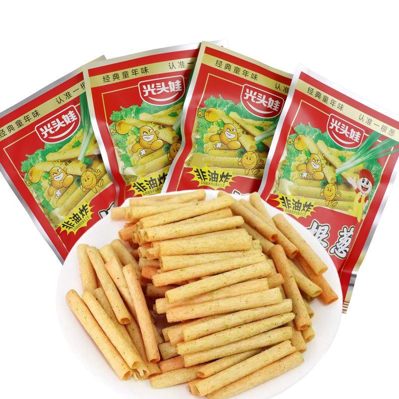光头娃一根葱膨化食品薯片休闲薯条小吃儿时8090食品零食怀旧