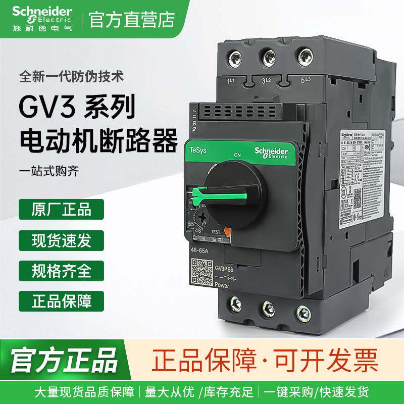 施耐德电气 GV3P40 GV3P50 GV3P65 GV3P75 GV3P80 电动机断路器