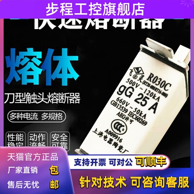 飞灵快速熔断器R030C NT00C RO3OC熔芯R030C 25A 32A 40A 50A 63A
