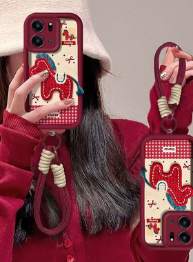 适用荣耀play9t手机壳7tpro新款honor高级感蝴蝶小马6T全包防摔液态5硅胶新年专用3外壳好看挂绳可爱保护套