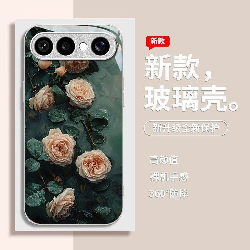 适用VIVOS50玫瑰花防摔手机壳