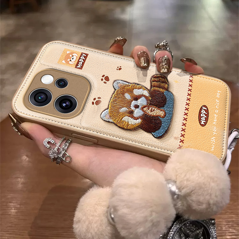 适用OPPORENO15可爱小浣熊手机壳