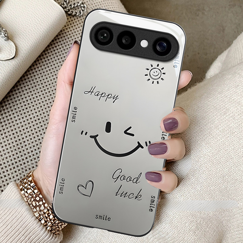 适用VIVOS50系列简约笑脸手机壳