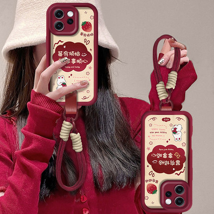 莓有烦恼适用OPPOReno15Pro手机壳14女13新款11高级10Pro硅胶可爱8全包7SE防摔6硅胶5秋冬4好看3挂绳保护套