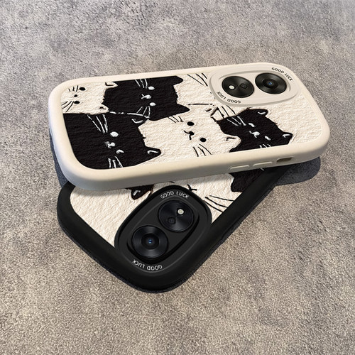 适用OPPOA58/A2/95可爱猫咪外壳