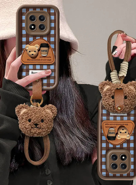 适用红米note15pro+手机壳14女redmi13高级感Turbo咖啡小熊12支架好看可爱11R硅胶T挂绳9防摔10毛绒7保护8套