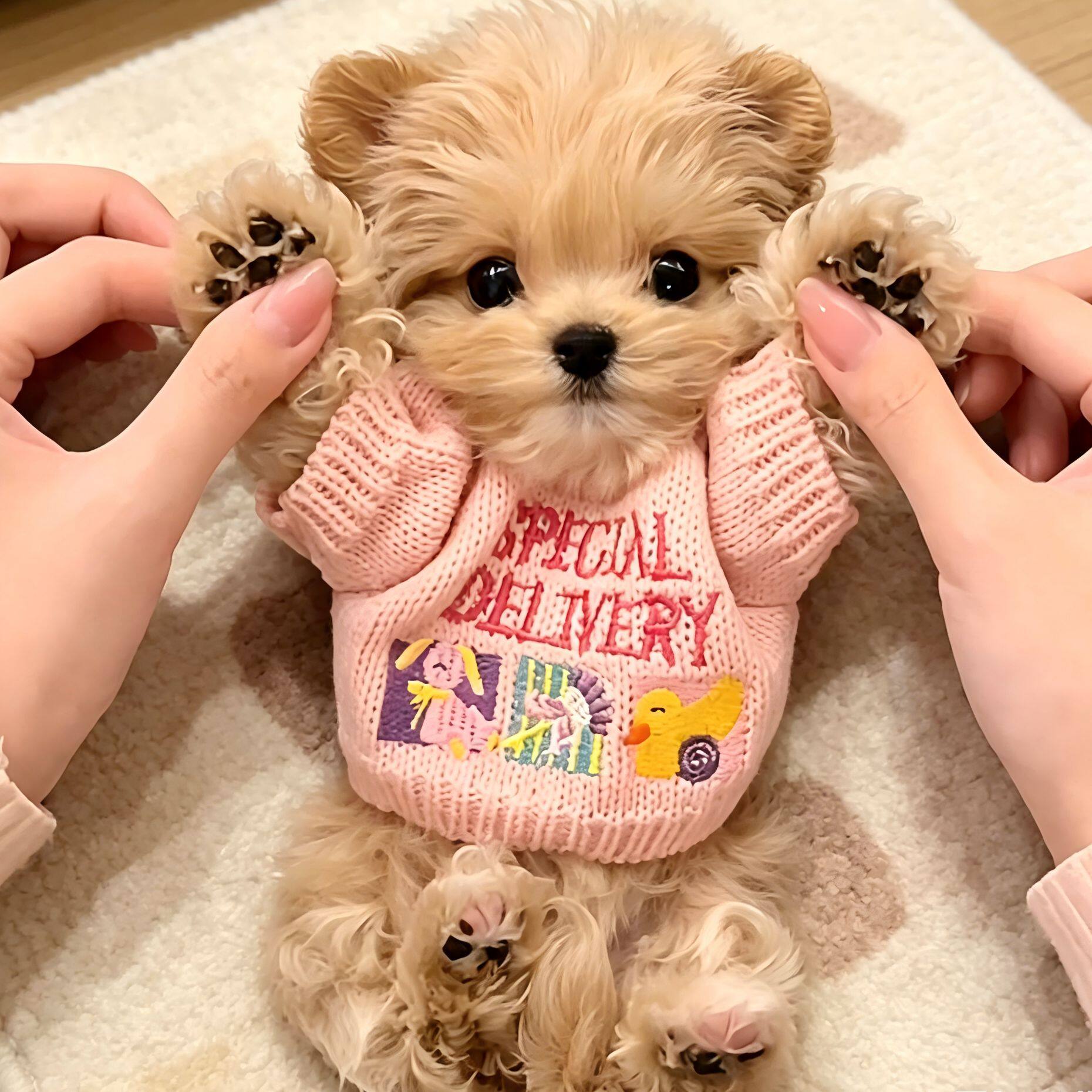 猫咪衣服幼猫奶猫奶狗小号毛衣小猫家居服猫咪奶狗户外秋冬季保暖