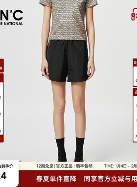 CNC女装夏季新款黑色休闲短裤#812F2X6005