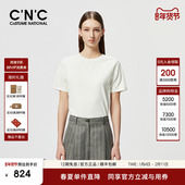 T恤女 CNC女装 812F2T2026 新款 重工压花短袖 正品 2025夏季