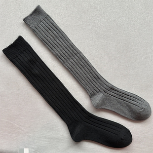 外贸袜子小众轻奢小腿袜女长袜秋冬保暖拉毛加厚中高筒女袜及膝袜