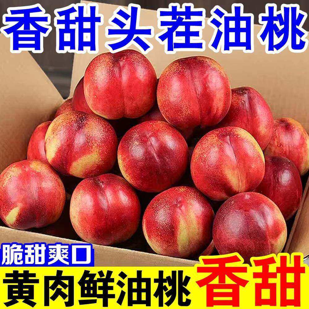 黄心油桃5斤大桃子新鲜水果当季整箱包邮3水密桃黄肉现摘蜜脆桃10
