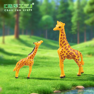 新品可爱长颈鹿动物公仔DIY摆件