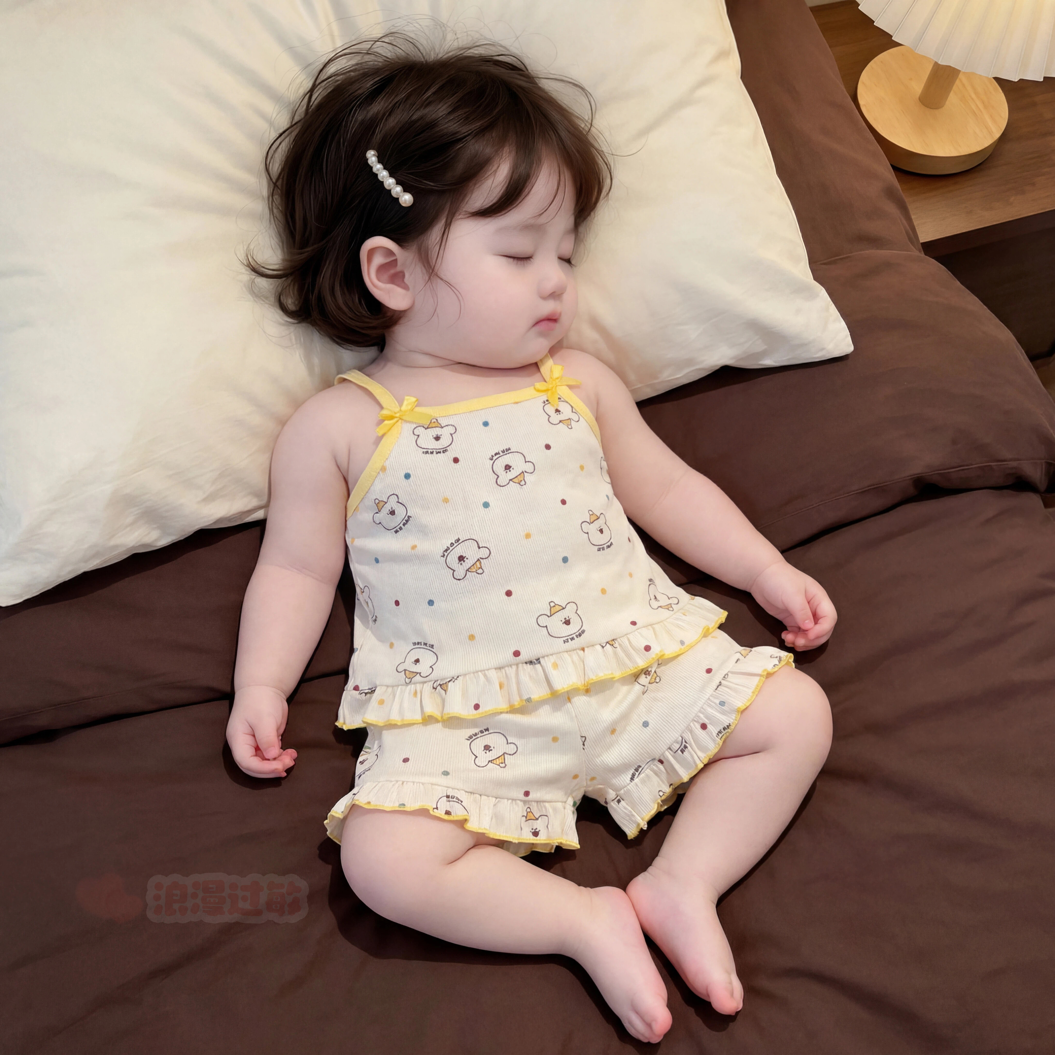 宝宝睡衣吊带套装夏季薄款儿童轻薄家居服女童洋派卡通两件式空调