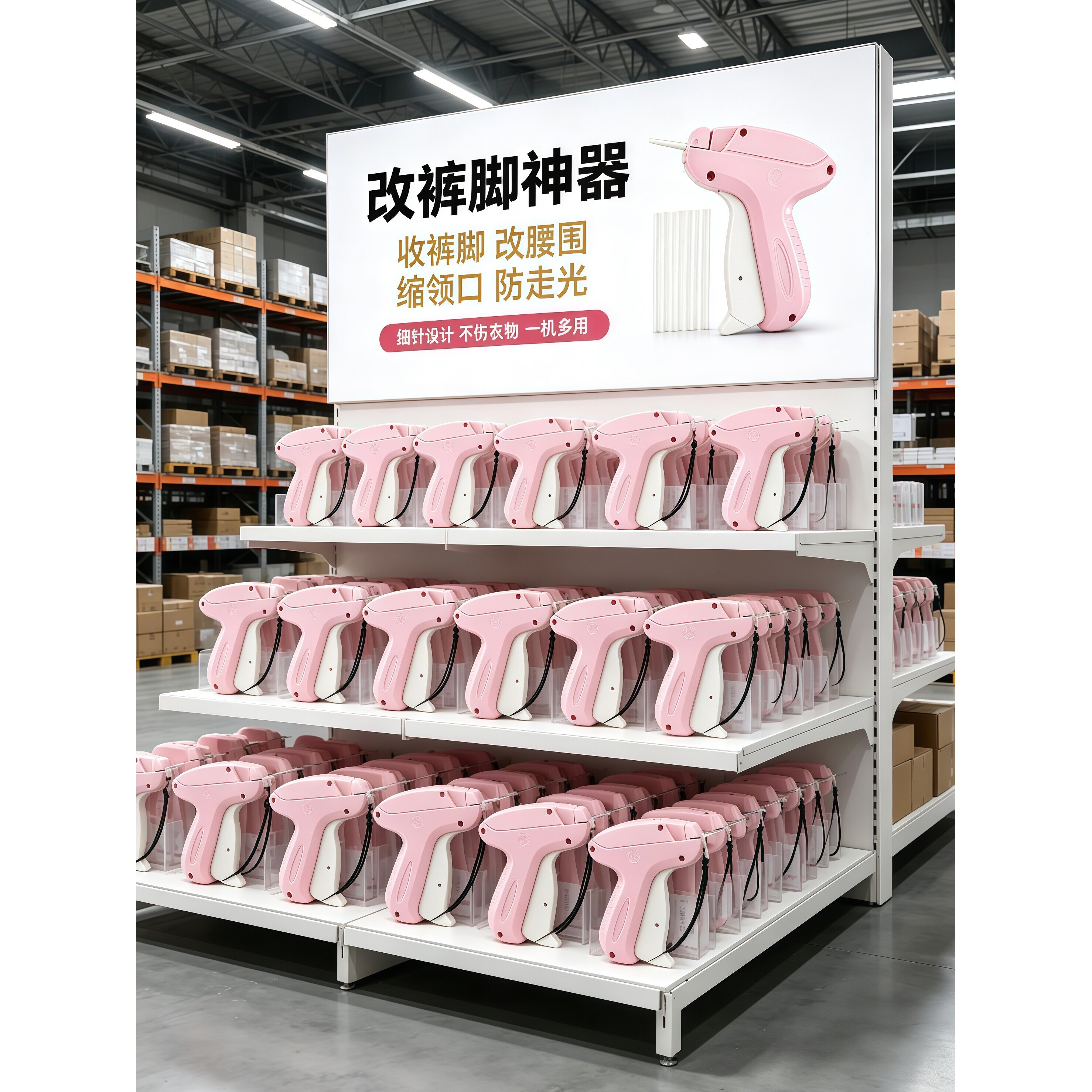 封神!裤脚固定器裤腿挽边调节防拖地免缝纫枪床单固定细针标签枪