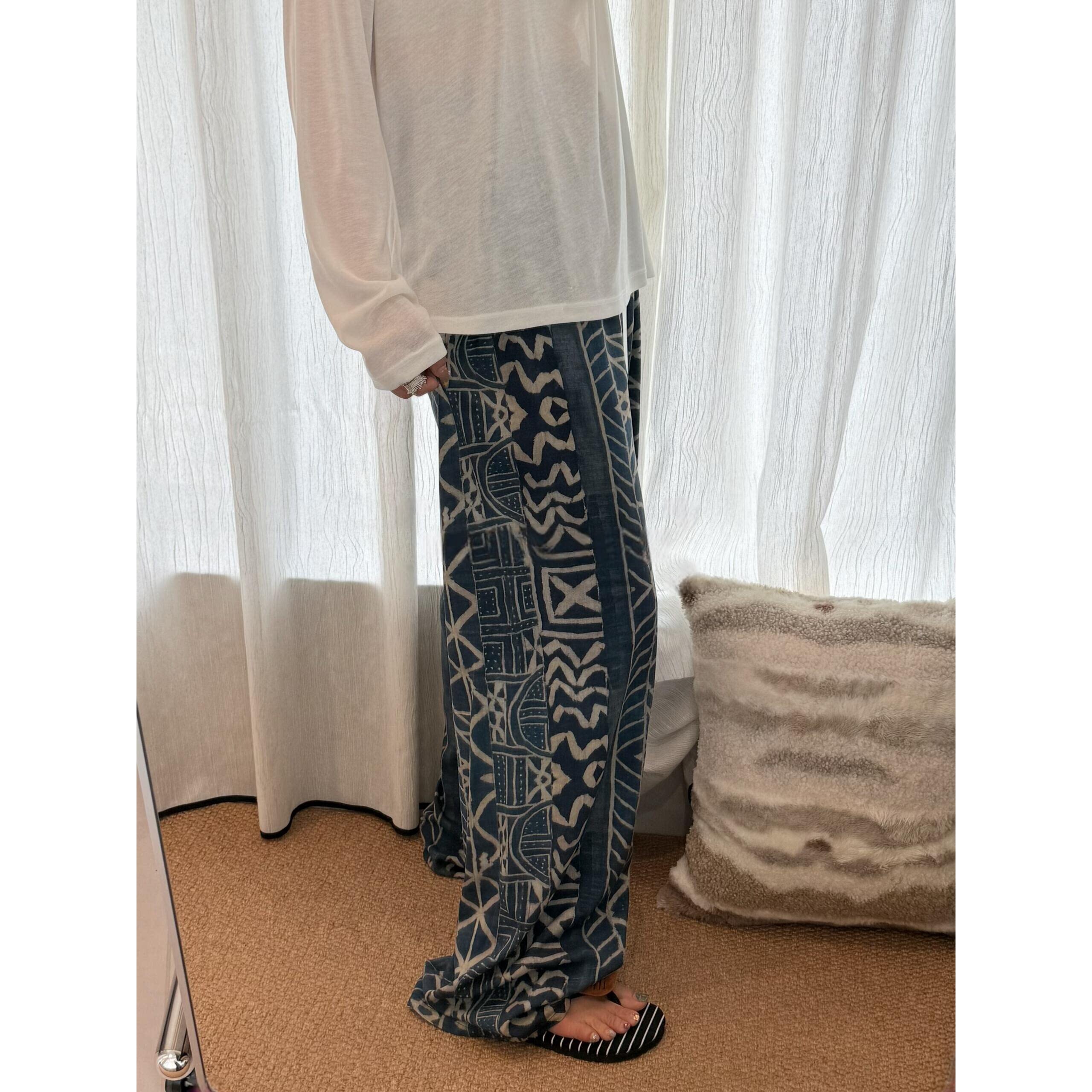 棉绸裤子休闲遛弯裤家居睡裤阔腿裤垂感夏日凉凉裤女士成人防蚊裤