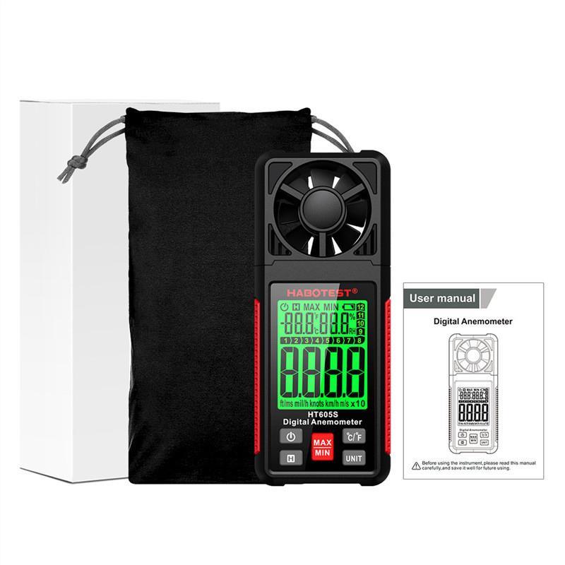 工厂店HT605 605S手持便携式测风力风速仪热敏式风量计