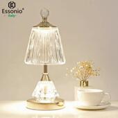 Essonio意大利水晶台灯卧室无障碍豪华高端大气可充电灯新斯堪