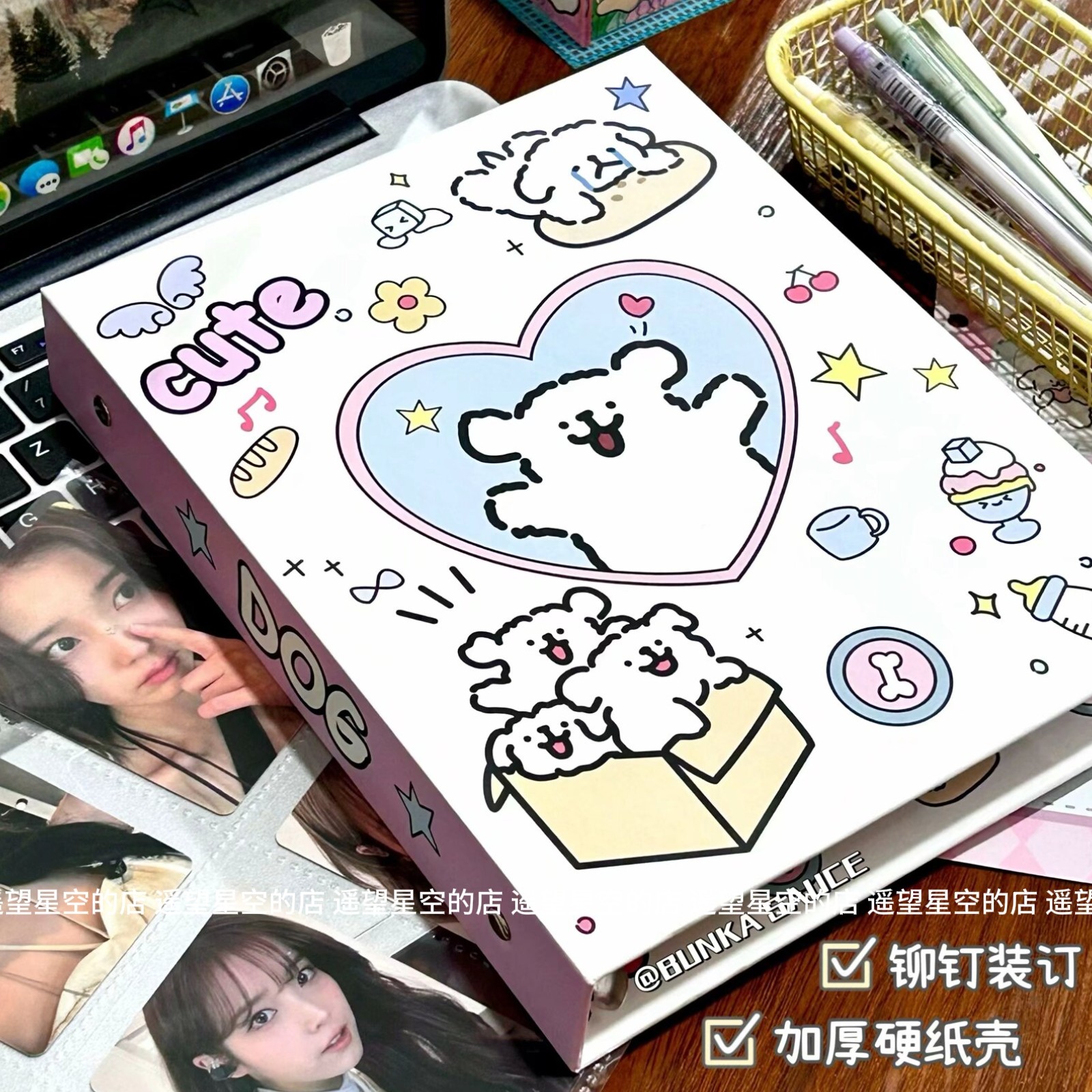 新款高颜值线条小狗同学录纪念册小学生六年级抽象初中生初三内页