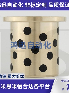 MPFZ10 12 13 16 20 带肩铜套铜衬套耐磨OFN01带法兰铜套石墨无油