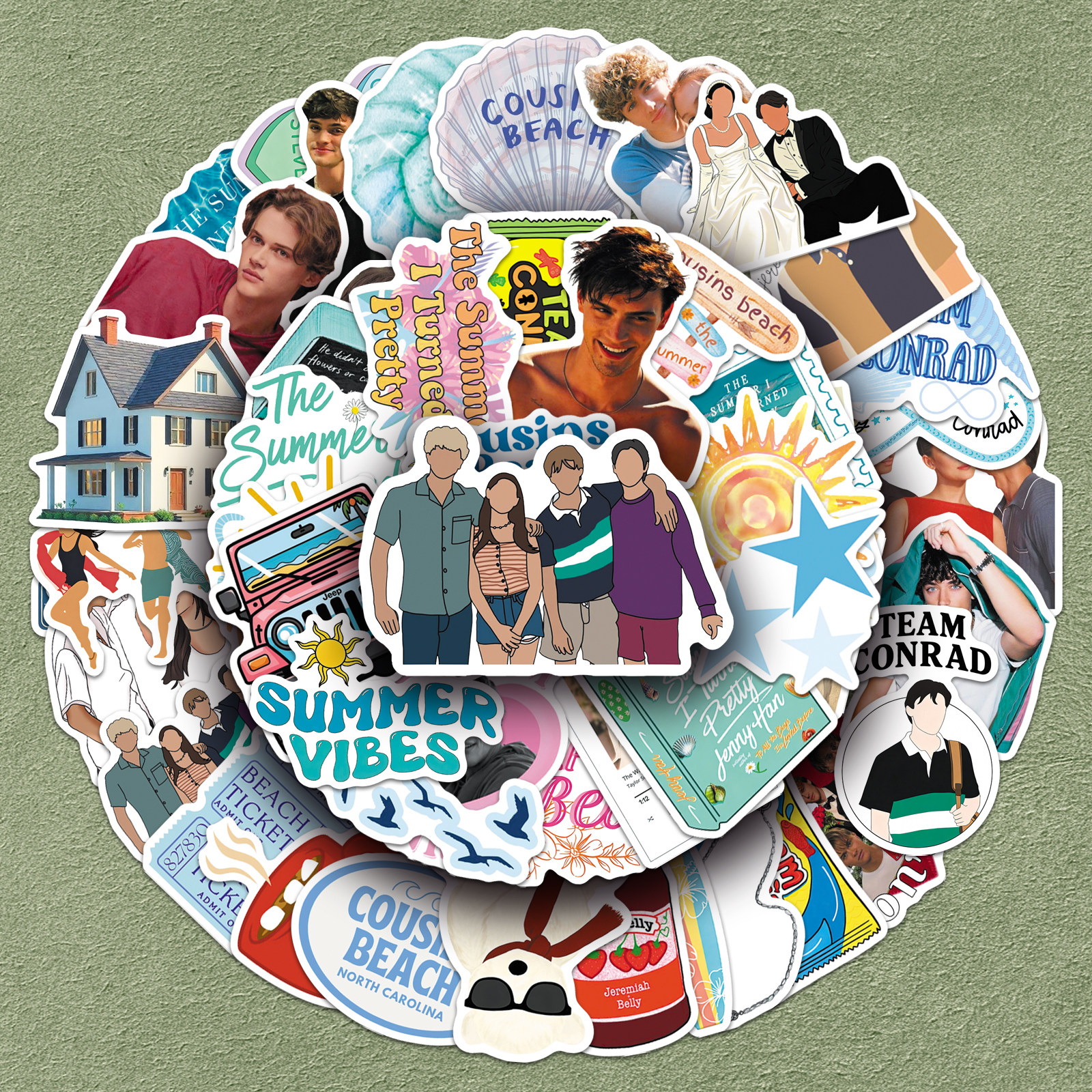 100张我变美的那个夏天美剧周边贴纸The Summer I T