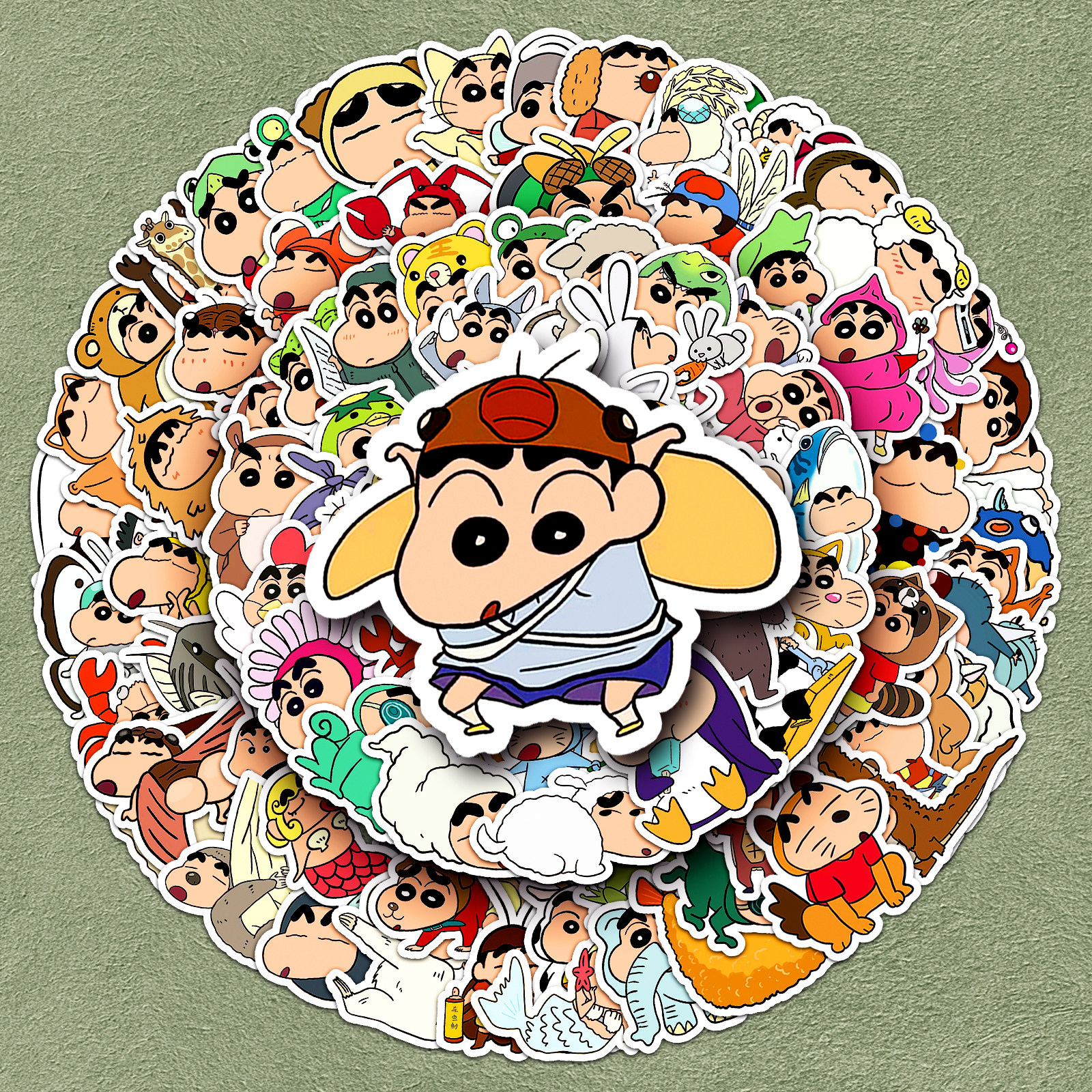 100张蜡笔小新换装动漫周边贴纸