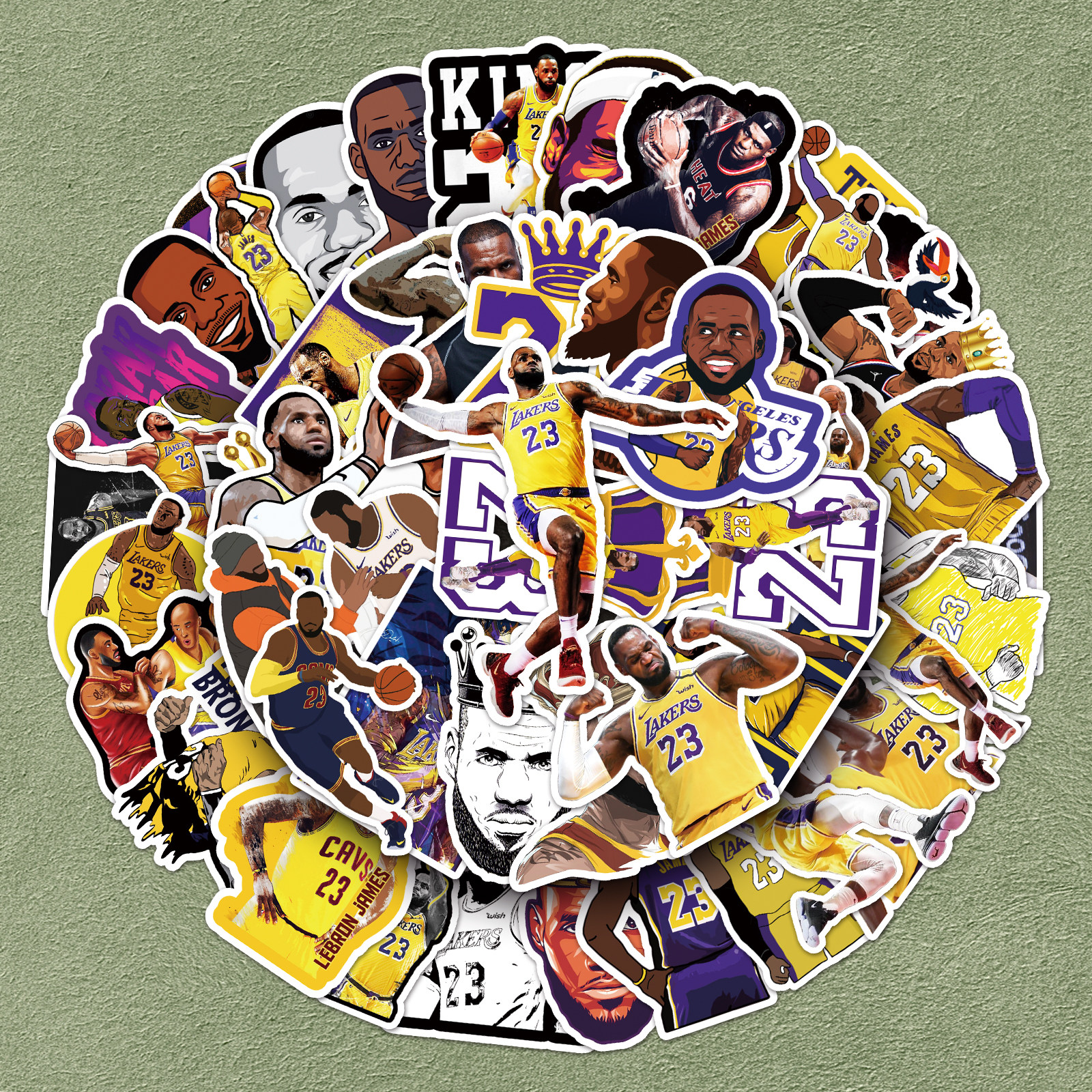 50张詹姆斯贴纸nba篮球明星周边同款手帐素材装饰行李箱笔记本电脑