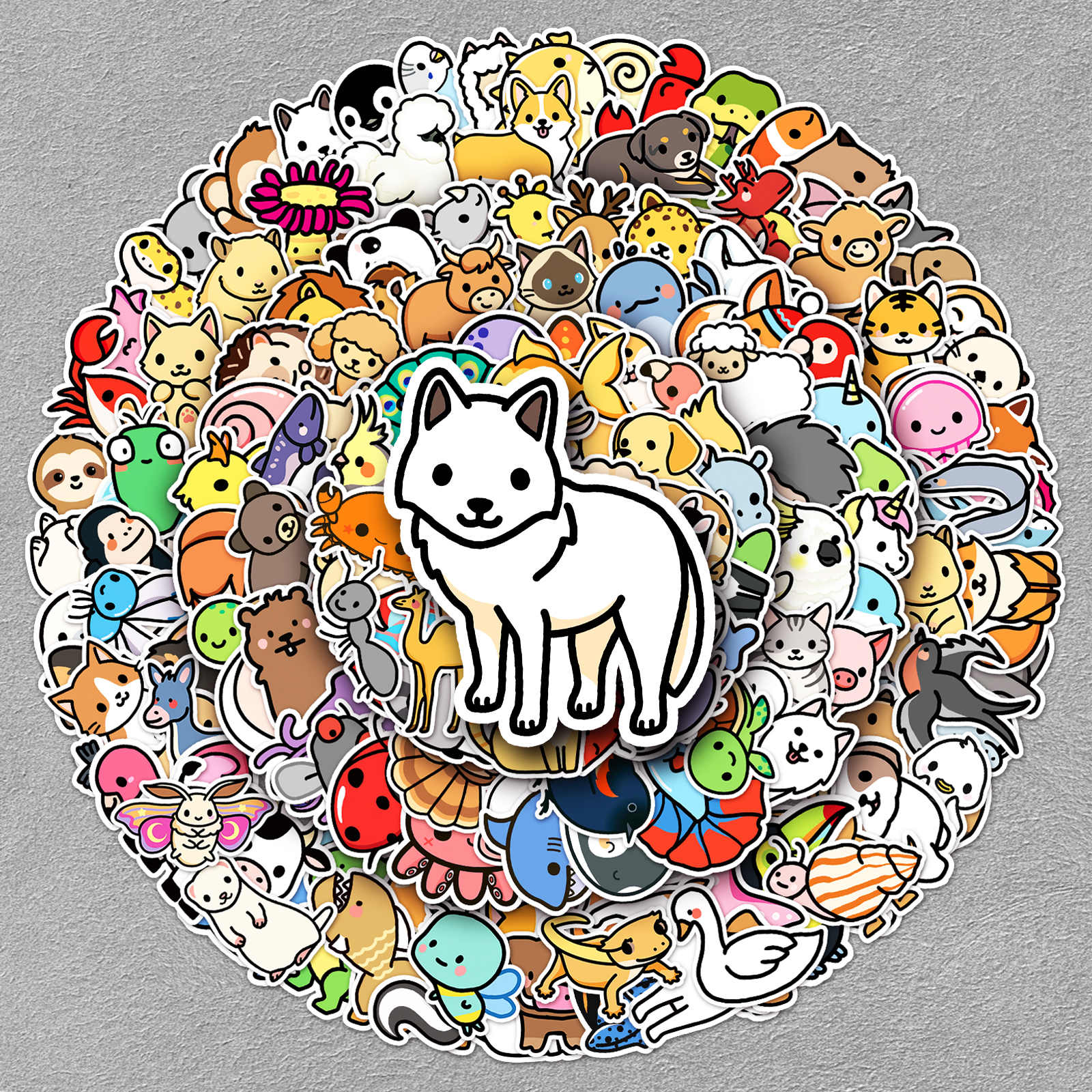 卡通动物贴纸涂鸦防水装饰创意