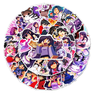 100张游戏我的世界Aphmau卡通涂鸦贴纸DIY装饰手帐咕卡水杯笔记本电脑行李箱日记本相册iPad手机汽车防水贴纸