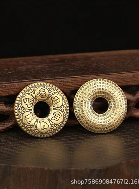 黄铜六字真言心经吊坠

黄