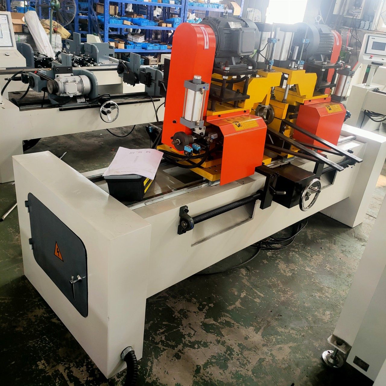 双头倒角机80型 托料式双头倒角机 厚壁管专用倒角机