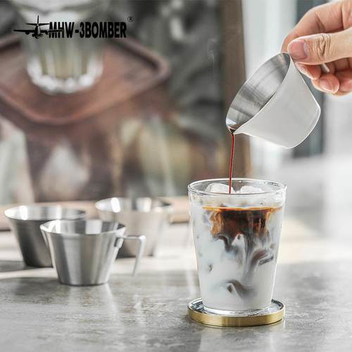 MHW 轰炸机咖啡萃取杯 浓缩咖啡量杯不锈钢尖嘴 100ml 泽田小量杯