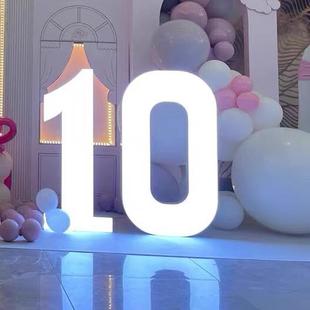 求婚灯生日数字灯10023456789大号灯箱表白发光字母七彩变色定制