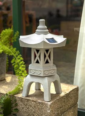 户外覆古庭院太阳能装饰灯饰品景观花园日式阳台景观创意别墅建筑