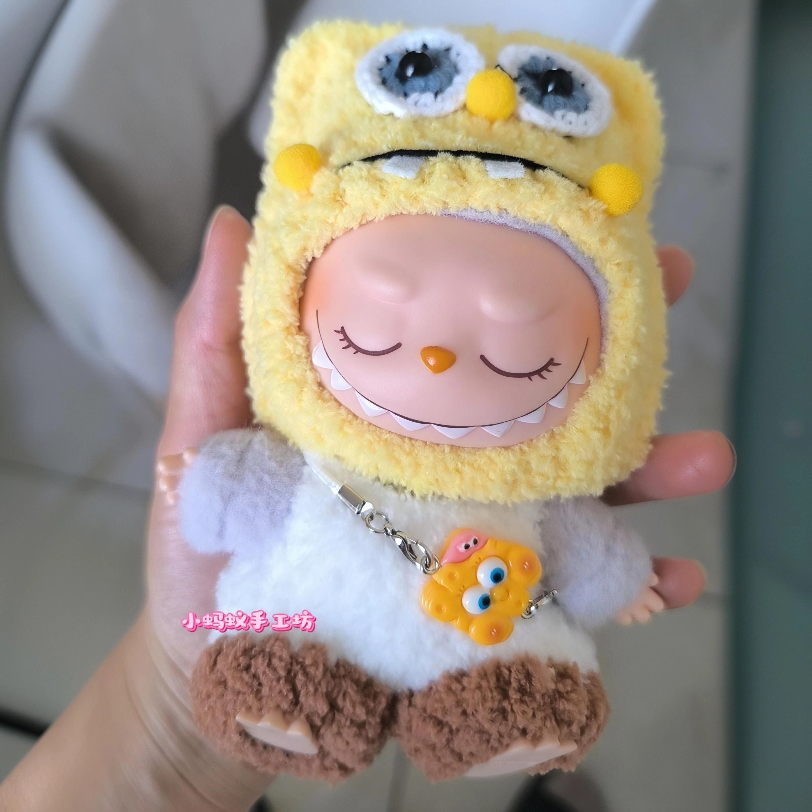 拉布布娃衣一代二代三代17cm坐坐派对labubu搪胶娃衣（不含娃）